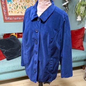 Denim & Company Blue Button-Up Jacket 3X